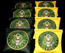 US Army CUSTOM Military 8 ACA Regulation Cornhole Bean Game Toss Bags