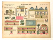 Imagerie D  Epinal No 1261 Habitation en Syrie, Petites Constructions paper model