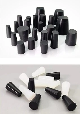 CELTD Tapered Plugs Stopper Rubber Bung Sealing End Caps Seal Hole Plug Bottle Inserts
