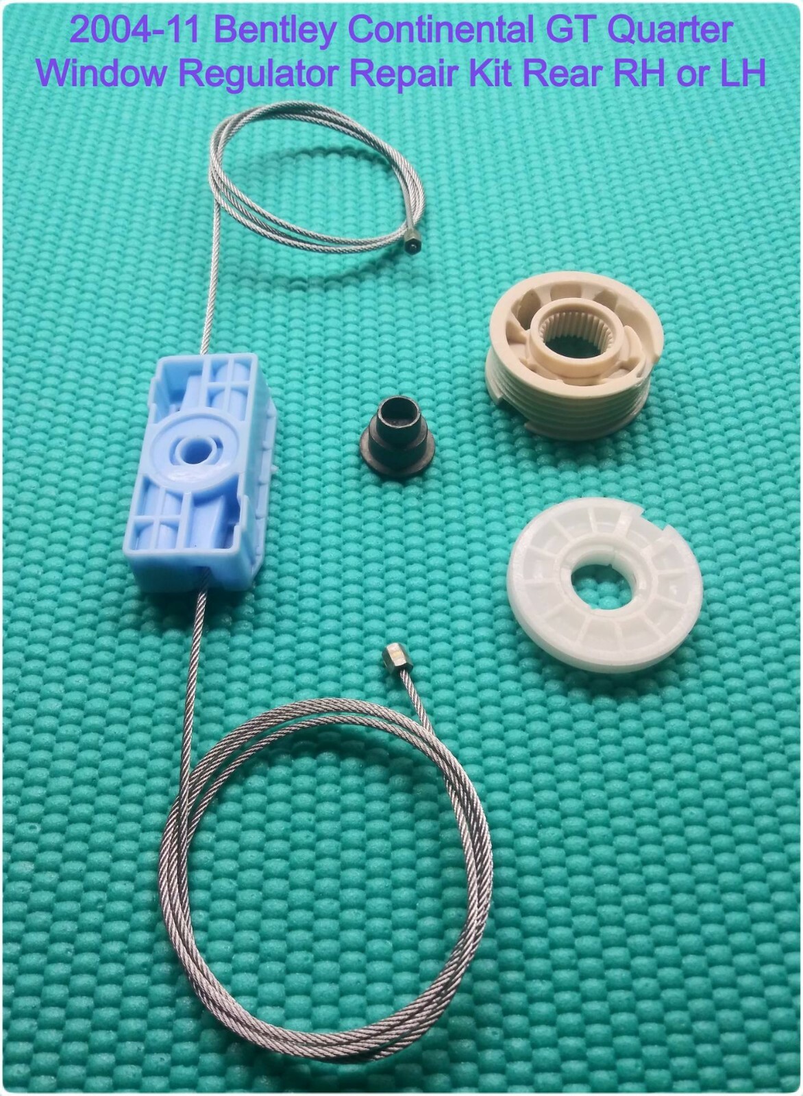 2004-11 Bentley Continental GT Quarter Window Regulator Repair Kit Rear RH or LH