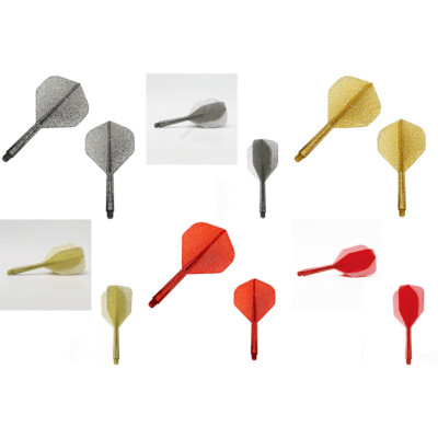 Condor Dart Flights Shafts Lame Glitter 2 in1 Schaft-Flights-System Flight Set