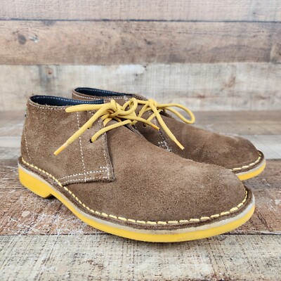 Veldskoen Men\'s Suede Chukka Boots in Brown with Green Accents Size 6 Veldskoen Heritage Lowveld (Green Sole) Unisex Sz M-6 W-8  main image 3