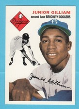 1954 Topps Baseball Reprint # 35 Junior Gilliam -- Brooklyn Dodgers -- Box 733