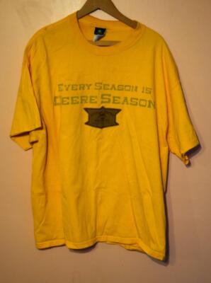 John Deere Moline Illinois Every Season Is Deere Season Yellow T Shirt XL Adult