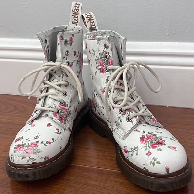 Dr. Martens 1460 Smooth Leather Lace Up Boots Portland Rose Great Condition