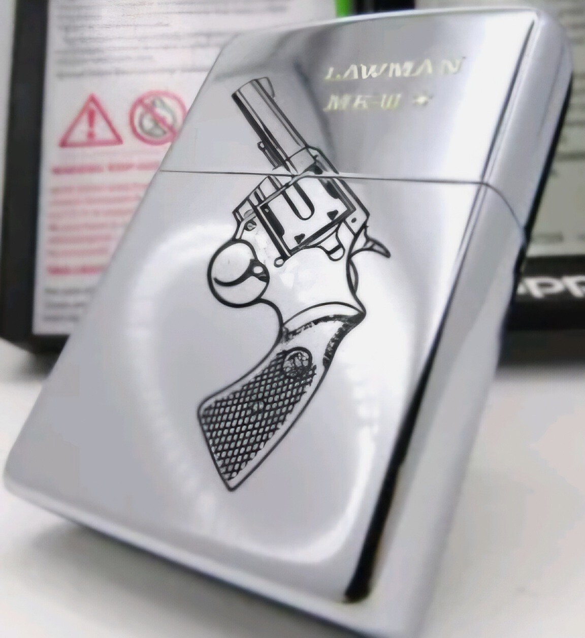 1991 Colt Lawman MK III Revolver Gun Pistol Zippo Lighter
