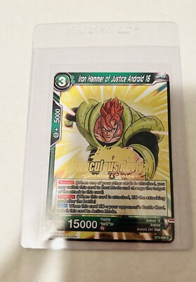 Dragon Ball Super Iron Hammer Of Justice Android 16 Bt2-094 Gold Stamped Promo