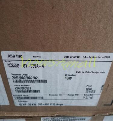 1PC NEW ABB ACS550-U1-059A-4 40HP 480 volt inverter