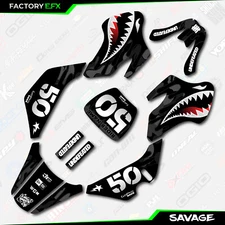 Black Camo Savage Racing Graphics kit Fits 03-06 Kawasaki Kdx50 Kdx 50 Decal