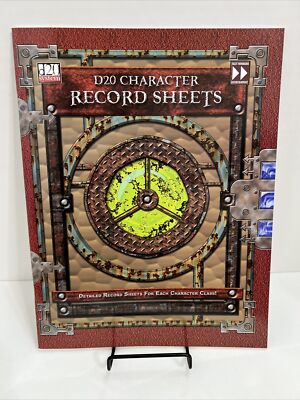 Dungeons And Dragon: Character Record Sheets D20