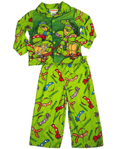 TEENAGE MUTANT NINJA TURTLES 2 PIECE PAJAMAS SET PJS LOUNGE WEAR SHIRT PANTS NWT - 第 1/2 張圖片