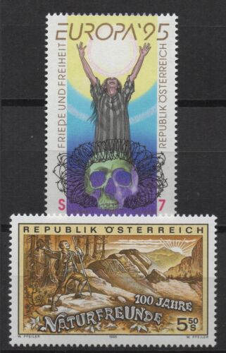 Autriche 1995 Sc# 1676+1677 comme neuf neuf neuf neuf EUROPE environnement, timbres club amoureux de la nature - Photo 1/1