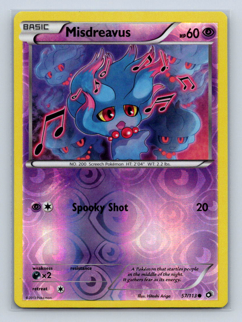 Misdreavus 57/113 Legendary Treasures Reverse Holo Pokemon Card | NM