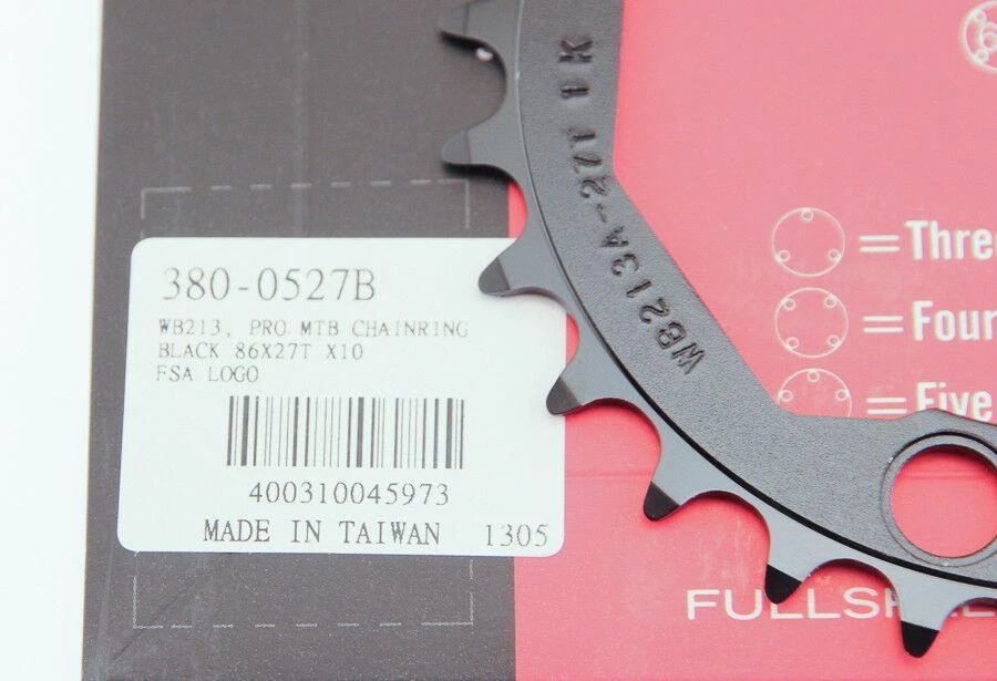 FSA 27T Pro MTB 386 Chainring Ring X-10 Speed 86 BCD 3 Bolt Black Bike New NIB - Image 4 of 4