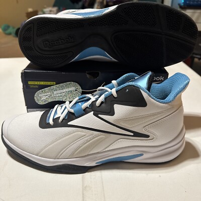 Reebok More Buckets Basketball Shoes Men's Size 12 White/Blue GY9688 White Blue