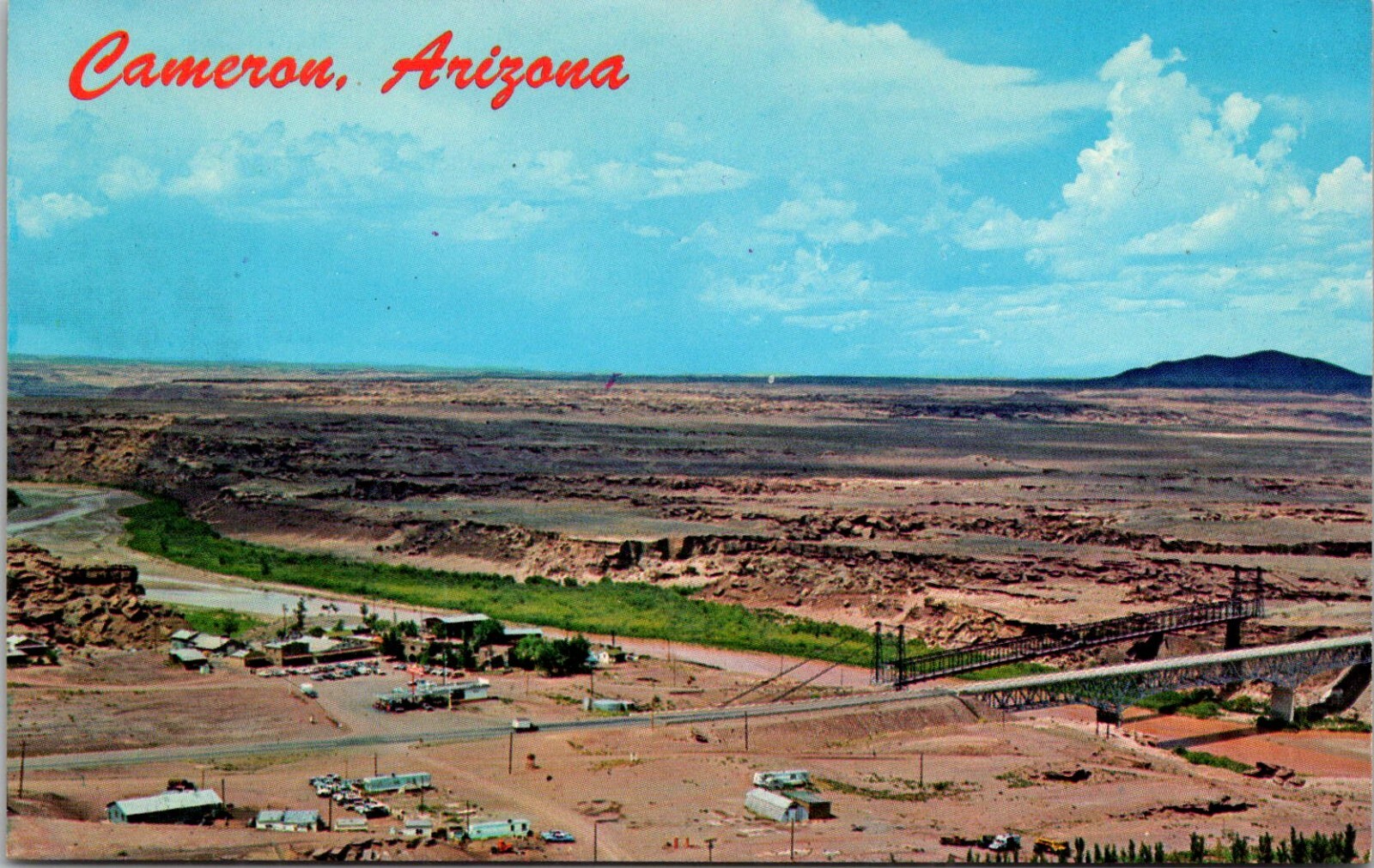 Cameron Arizona AZ US 89 Aerial View Colorado River Suspension Bridge