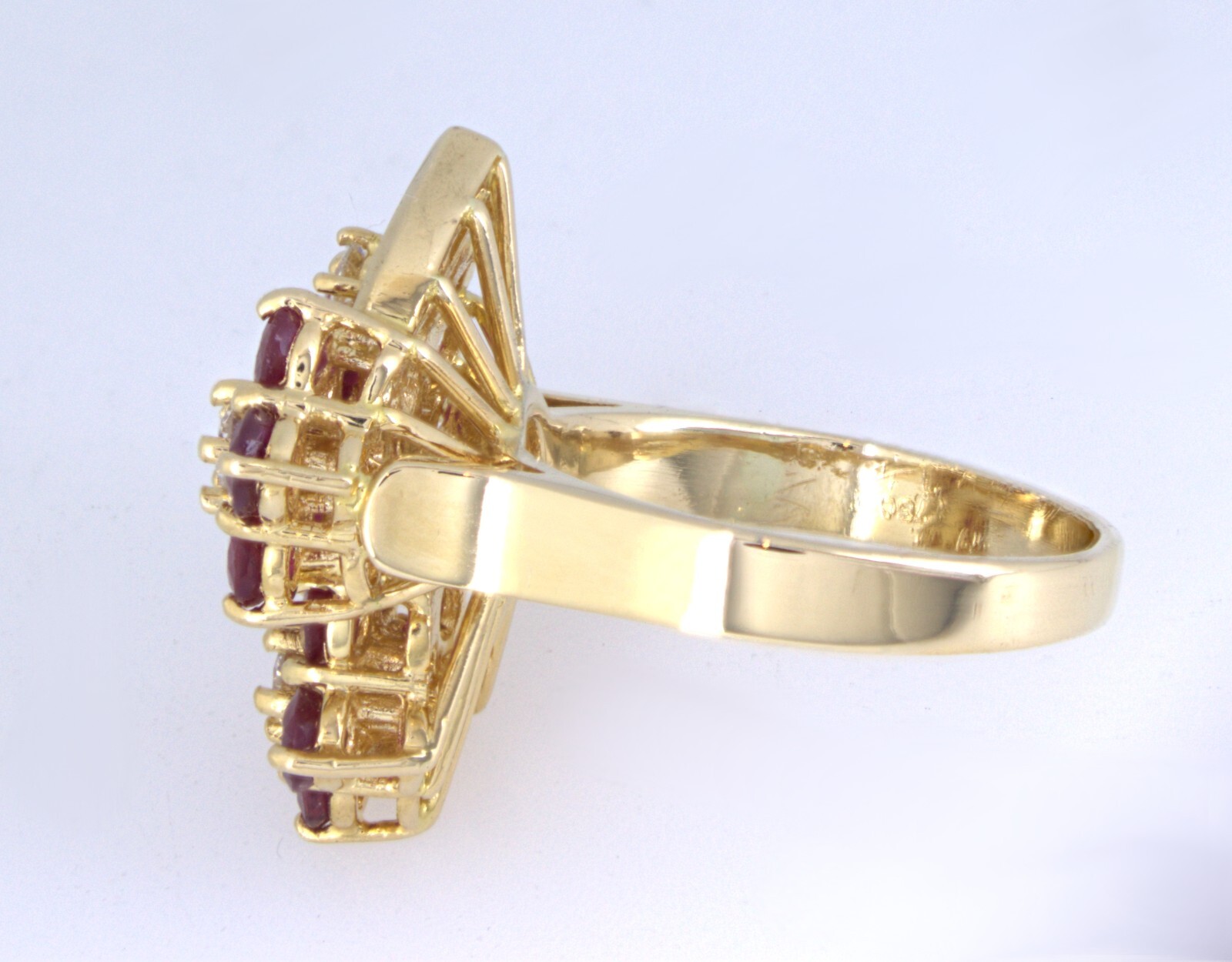 Ruby, Diamond, 18K Yellow Gold Ring - image 11