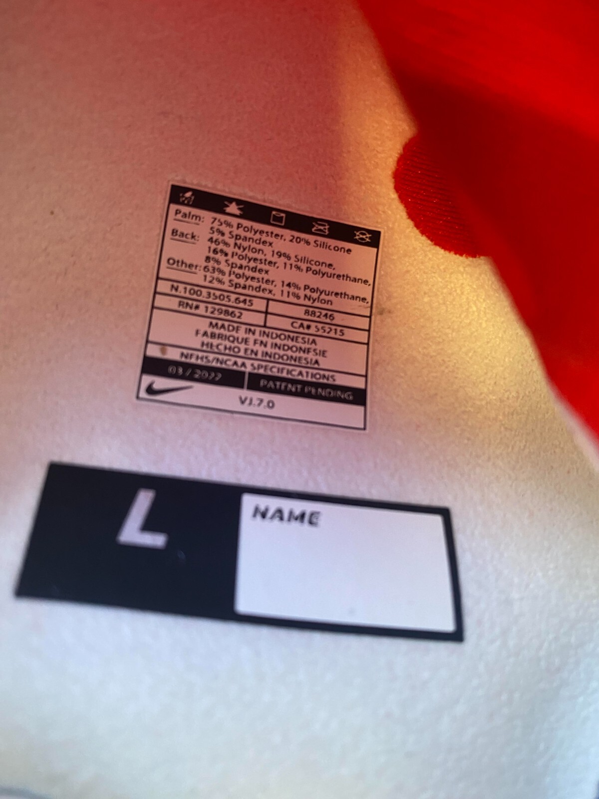 LARGE NIKE VAPOR JET 7.0 ENERGY FOOTBALL GLOVES eBay