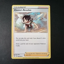 Pokemon Evolving Skies Zinnia's Resolve Uncommon Trainer Card 164/203 NM