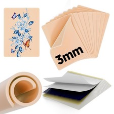 3MM Tattoo Practice Skin Kit - 20-Piece Pro Set with 10 Thick 8x6 Double-Sided