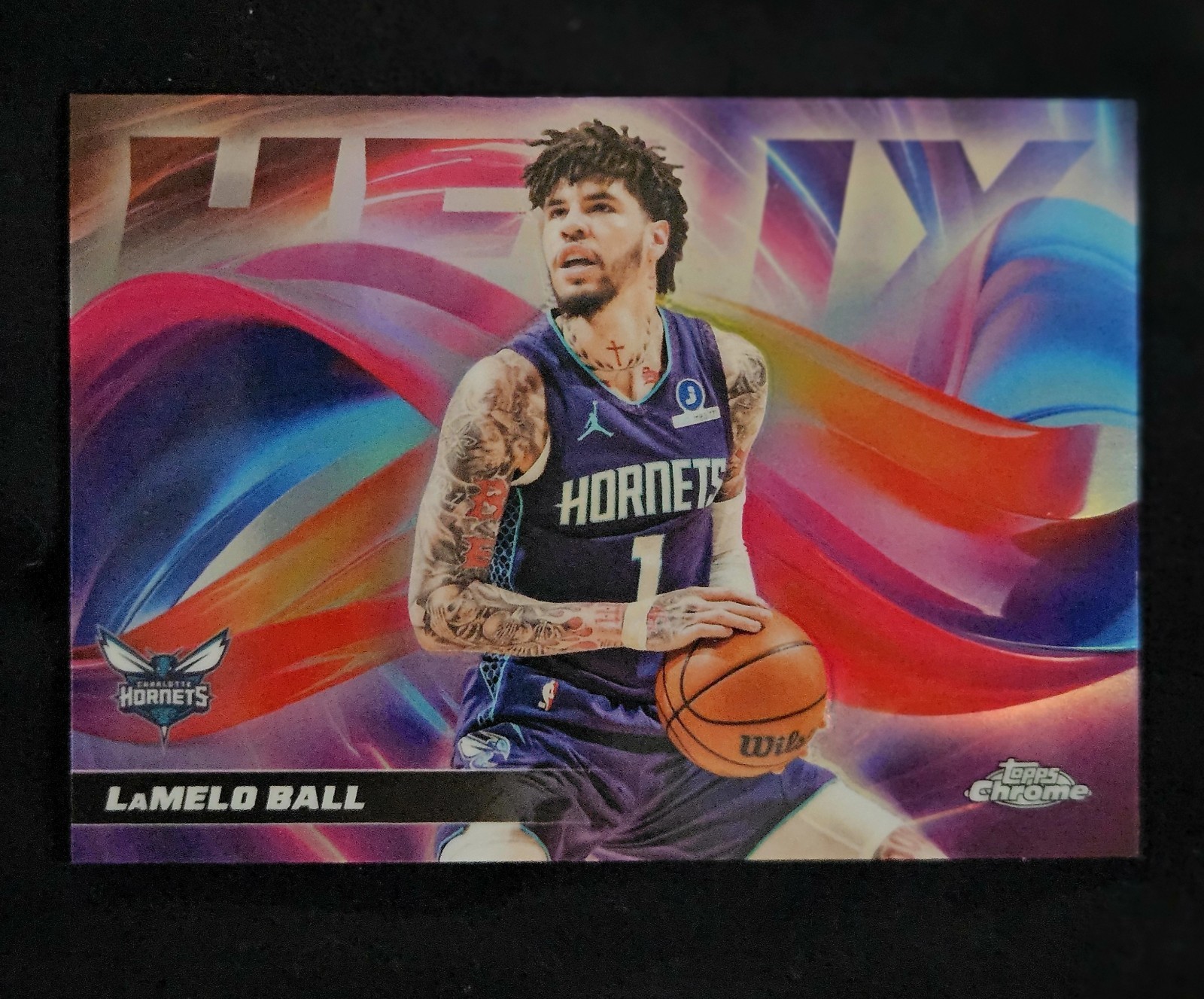 LaMelo Ball #H-7 Basketball Cards 2025 Topps Chrome Update Helix trading card — raw and PSA graded price guide