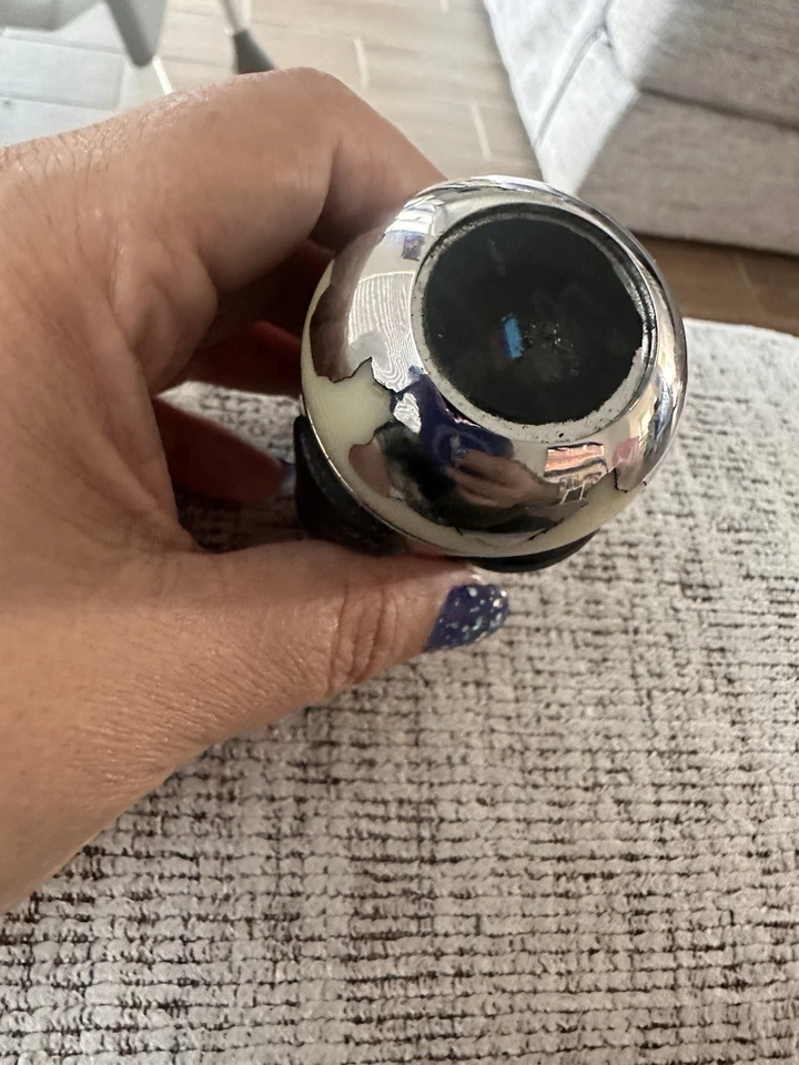 BMW E46 M3 SMG original 2001-2006 perilla de cambio de marchas cuero cromo OEM 17747 A53 Foto 3 de 4