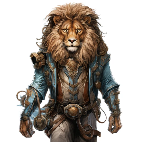 Steampunk Lion Steam Punk Animal Self Adhesive Vinyl Sticker