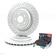 FÜR MERCEDES ML63 AMG HINTEN GELOCHT GERILLT BREMSSCHEIBEN BELÄGE VERSCHLEISS SENSOR 345mm FÜR MERCEDES ML63 AMG HINTEN GELOCHT GERILLT BREMSSCHEIBEN BELÄGE VERSCHLEISS SENSOR 345mm