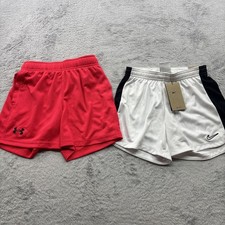 Lot Of 2 Pairs Of Nike Shorts  Under Armour Youth Boys Size Small Athletic