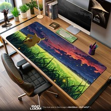 Pokemon Pikachu Battle Charge Mouse Pad, Anime Gaming Desk Mat