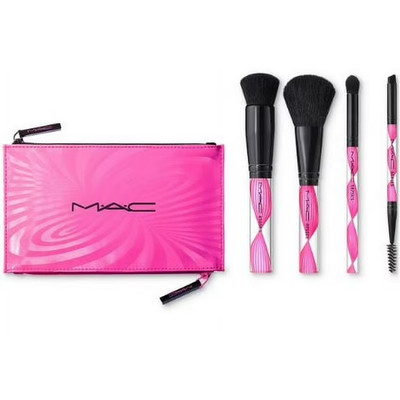 MAC Hypnotizing Holiday Wave Your Wand 4 Piece Brush Kit New in Box