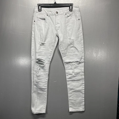 Jean skinny homme Rue 21 Supreme Flex vieilli blanc taille 28X30