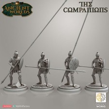 Wargaming RPG Set of 4 Macedonian Phalanx infantry 28mm