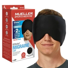 Mueller EZ Relief Migraine Cap, Unisex, Cold/Hot, One Size Fits Most, Black