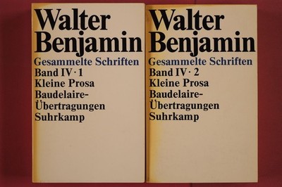 280149 Walter Benjamin GESAMMELTE SCHRIFTEN Suhrkamp Verlag Band IV: Kleine