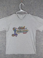 VTG 90s Screen Stars Ireland T-shirt Single Stitch Gray 20.5x27 L? SLEEVE STAIN 