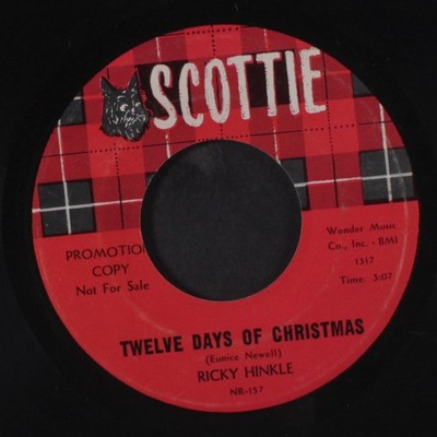 RICKY HINKLE: twelve days of christmas / dear mr. santa claus SCOTTIE 7'' Single