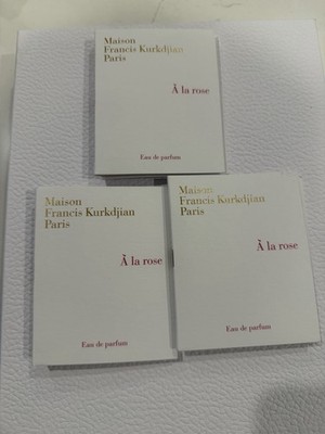 3x Maison Francis Kurkdjian Paris A La Rose Eau De Parfum EDP MFK 2ml Each New