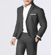 Black Bianco boys gray formal 2 piece suite size 6