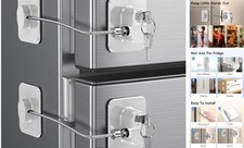 2 Pack Refrigerator Door Lock, Child Proof Fridge Door Lock 2 pcs Lock White