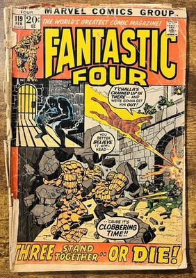 FANTASTIC FOUR 119 BLACK PANTHER CHANGES HIS NAME TO BLACK LEOPARD MARVEL 1972