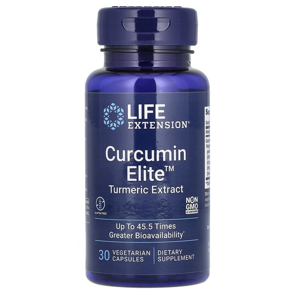 Life Extension, Curcumin Elite, Kurkuma-Extrakt, 30 Vegetarische Kapseln-image