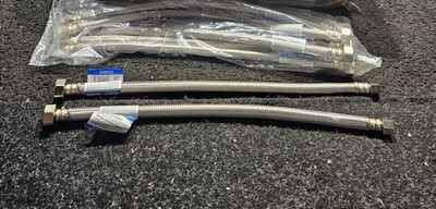 (QTY 20) PROFLO PFX146323 3/8'' COMPRESSION 16'' LENGTH FAUCET SUPPLY LINE