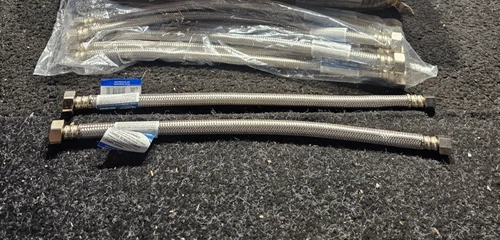(QTY 20) PROFLO PFX146323 3/8" COMPRESSION 16" LENGTH FAUCET SUPPLY LINE - Picture 1 of 7