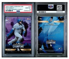 2020 Topps Ben Baller 2020 World Series Champs- purple /25 -Max Muncy #17 PSA 10
