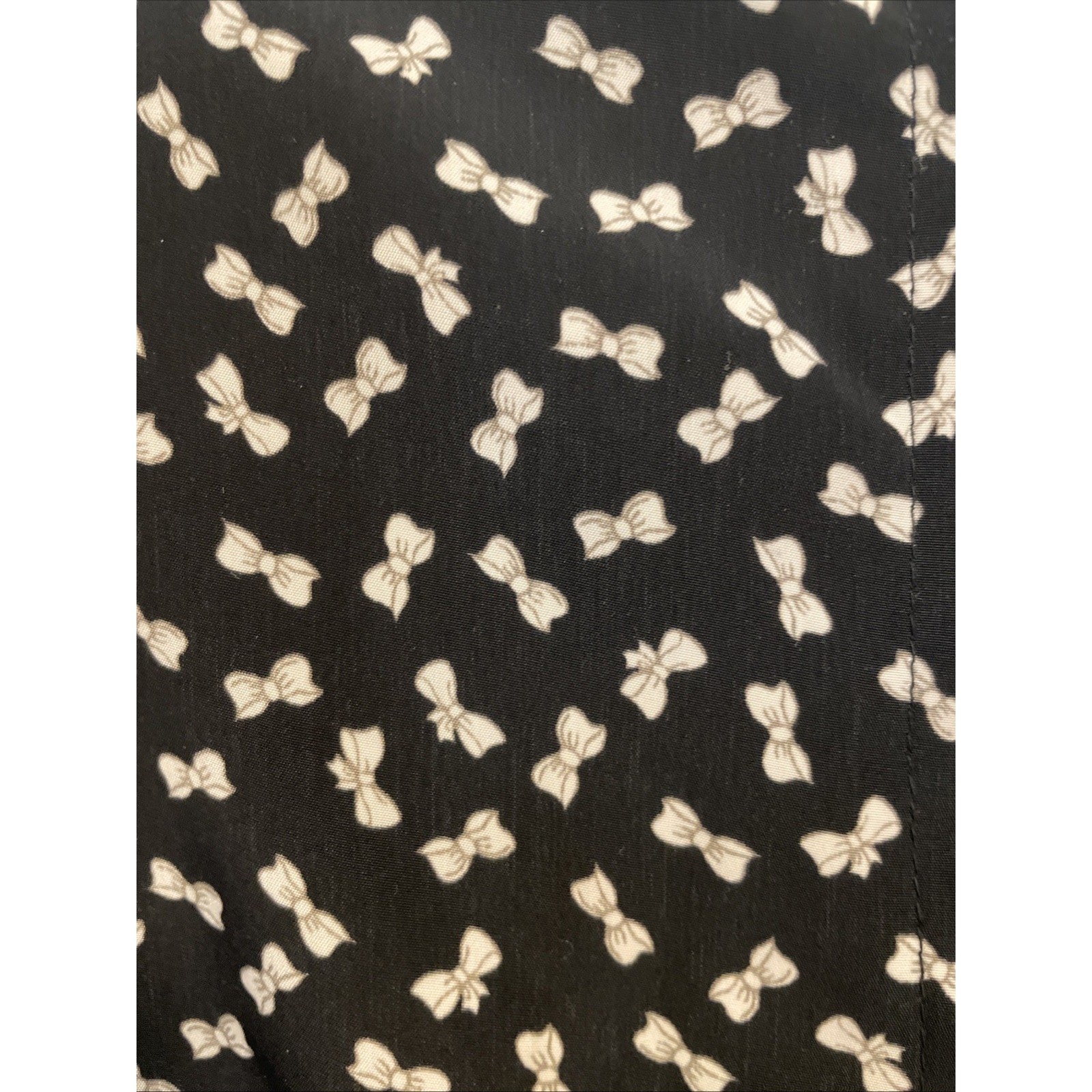 Zara Basic Black with White Bow Pattern Wide Leg … - image 2