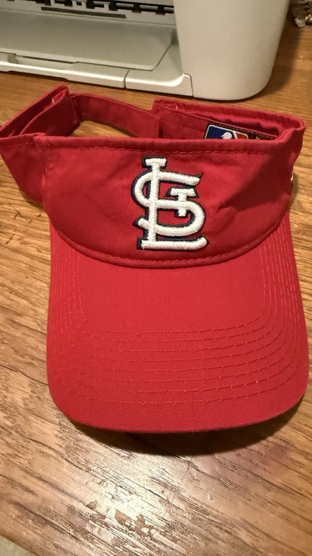 St Louis Cardinals Visor Hat Cap Adult Adjustable Red Strap MLB Merchandise