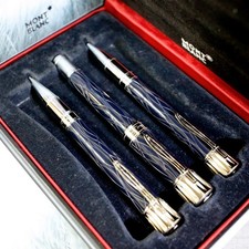 Montblanc Writers Edition 2010 Mark Twain 3-Set FP BP MP NOS Matching Low #282