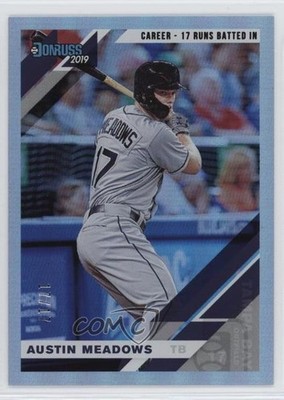 2019 Donruss Career Stat Line 17/17 Austin Meadows (Jersey Number Visible) c2a