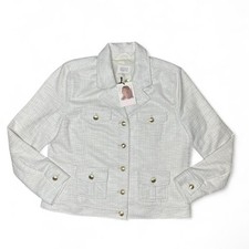 NWT Jaclyn Smith Women's Cream Blazer Jacket